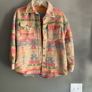 Multicolor Southwest Patterned Shacket Jacket - Women's